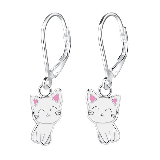 Katzen Kinder Ohrringe 925 Silber