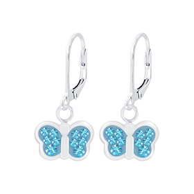 Schmetterling Kinder Ohrringe 925 Silber