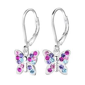 Schmetterling Kinder Ohrringe 925 Silber