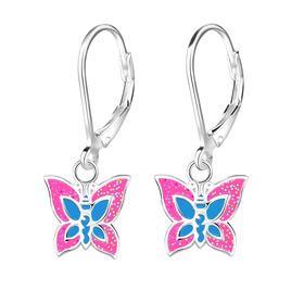 Schmetterling Kinder Ohrringe 925 Silber