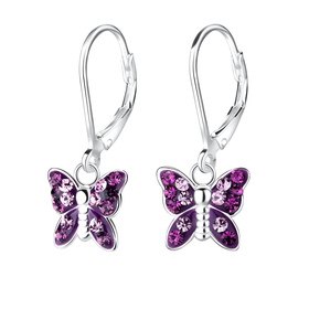 Schmetterling Kinder Ohrringe 925 Silber