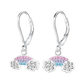 Regenbogen Kinder Ohrringe 925 Silber