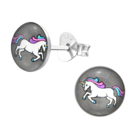Auf dem Bild zu sehen sind Kinder Ohrringe Einhorn...