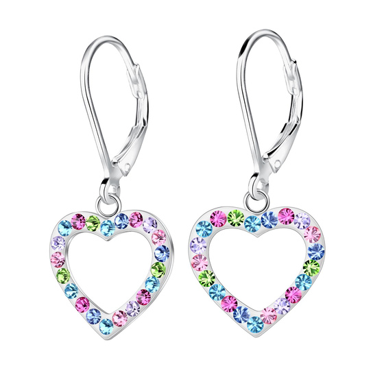 Herz Kinder Ohrringe 925 Silber