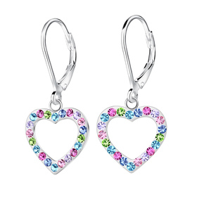 Herz Kinder Ohrringe 925 Silber