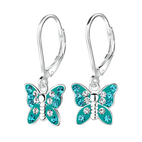 Schmetterling Kinder Ohrringe 925 Silber