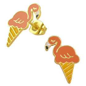 Auf dem Bild zu sehen sind Kinder Ohrringe Flamingo...