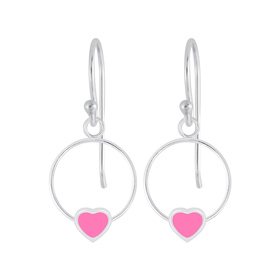 Herz Kinder Ohrringe 925 Silber