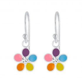 Blumen Kinder Ohrringe 925 Silber