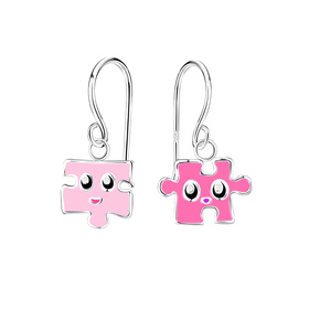 Puzzle Kinder Ohrringe 925 Silber