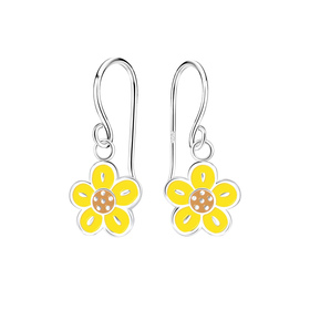 Blumen Kinder Ohrringe 925 Silber