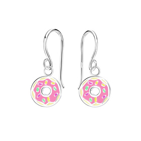 Donut Kinder Ohrringe 925 Silber