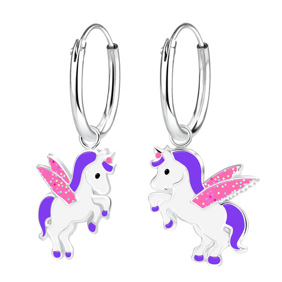 Einhorn Kinder Creolen 925 Silber