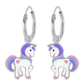 Einhorn Kinder Creolen 925 Silber