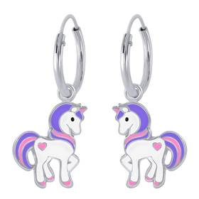 Einhorn Kinder Creolen 925 Silber