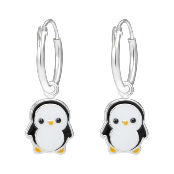 Pinguin Kinder Creolen 925 Silber