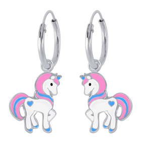 Einhorn Kinder Creolen 925 Silber