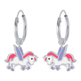 Einhorn Kinder Creolen 925 Silber