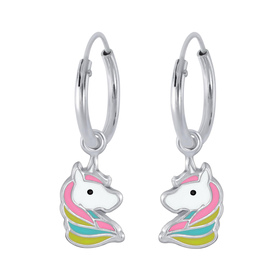 Einhorn Kinder Creolen 925 Silber