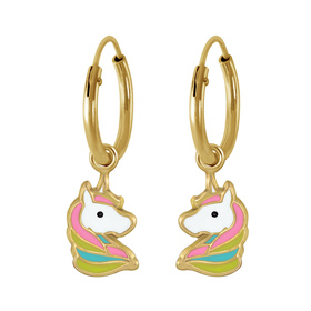 Einhorn Kinder Creolen 925 Silber