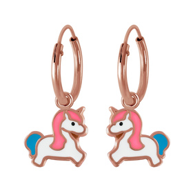 Einhorn Kinder Creolen 925 Silber