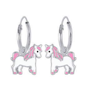Einhorn Kinder Creolen 925 Silber