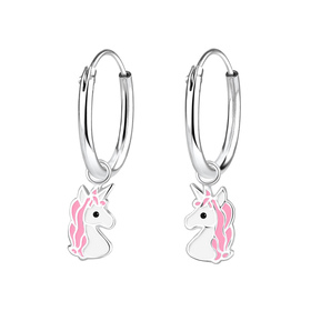 Einhorn Kinder Creolen 925 Silber