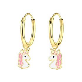 Einhorn Kinder Creolen 925 Silber