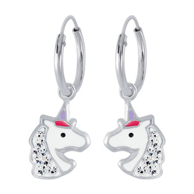 Einhorn Kinder Creolen 925 Silber