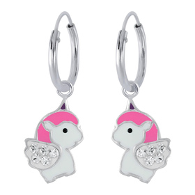 Einhorn Kinder Creolen 925 Silber