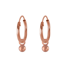 3mm Ball Charm Kinder Creolen 925 Silber