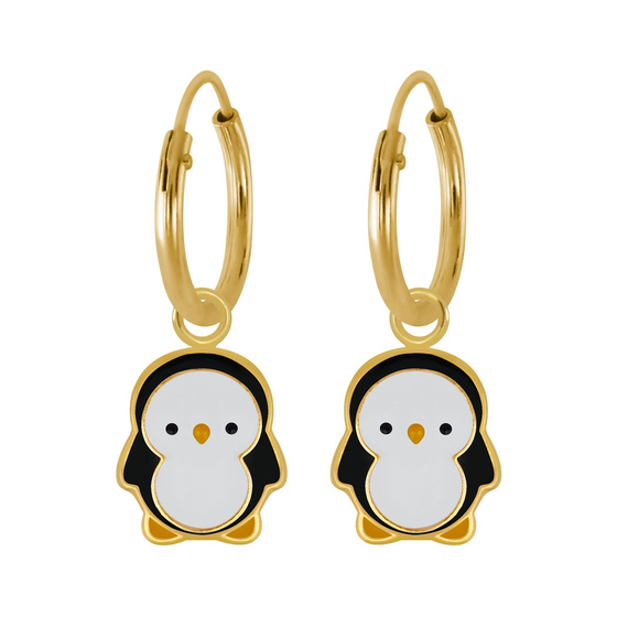 Pinguin Kinder Creolen 925 Silber