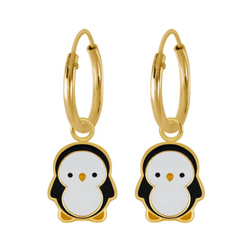 Pinguin Kinder Creolen 925 Silber