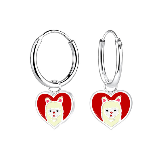 Lama Kinder Creolen 925 Silber