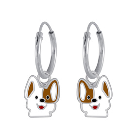 Hunde Kinder Creolen 925 Silber