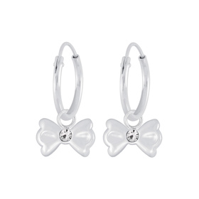 Schleifen Kinder Creolen 925 Silber