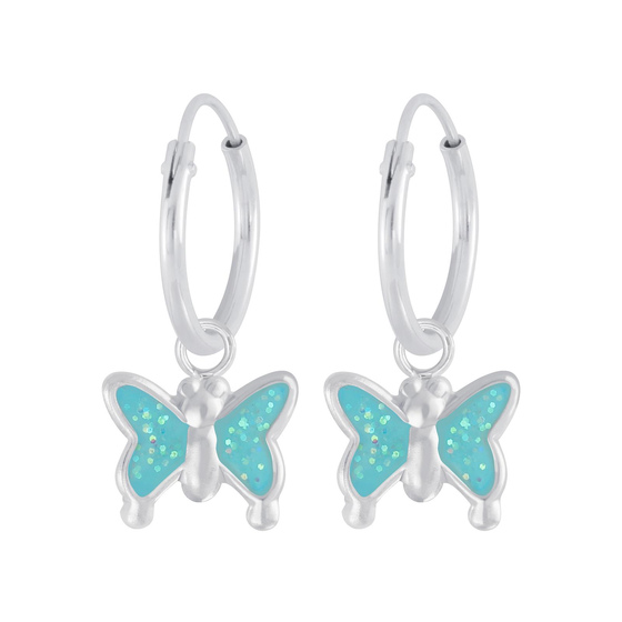 Schmetterling Kinder Creolen 925 Silber