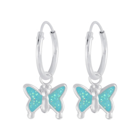 Schmetterling Kinder Creolen 925 Silber