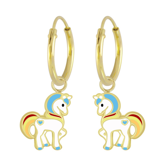 Einhorn Kinder Creolen 925 Silber