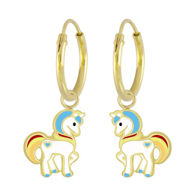Einhorn Kinder Creolen 925 Silber