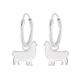 Lama Kinder Creolen 925 Silber