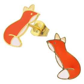 Auf dem Bild zu sehen sind Kinder Ohrringe Fuchs...