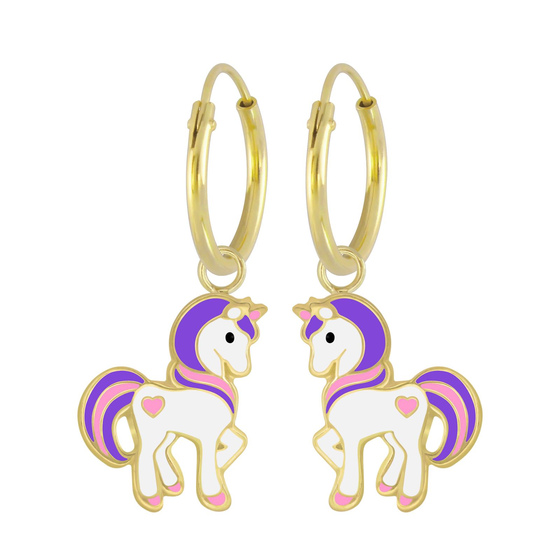 Einhorn Kinder Creolen 925 Silber