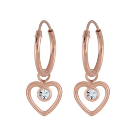 Herz Kinder Creolen 925 Silber