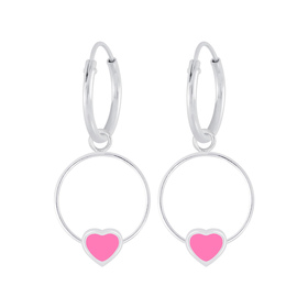 Herz Kinder Creolen 925 Silber