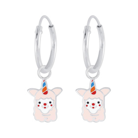 Alpaka Kinder Creolen 925 Silber