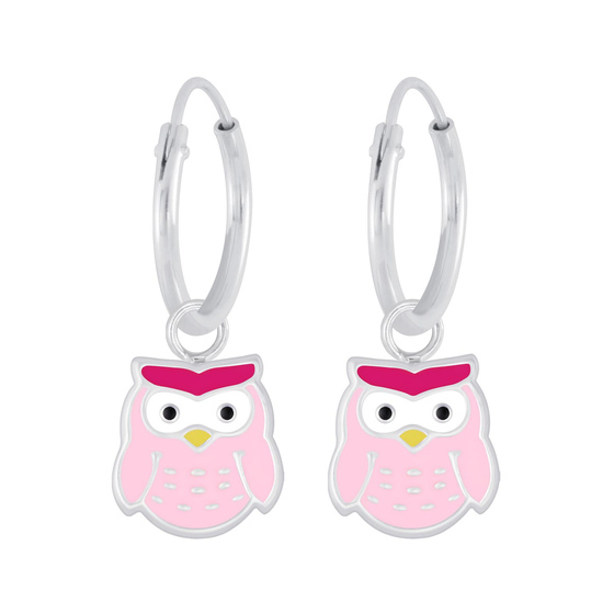 Eulen Kinder Creolen 925 Silber