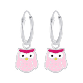 Eulen Kinder Creolen 925 Silber