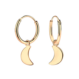 Mond Kinder Creolen 925 Silber