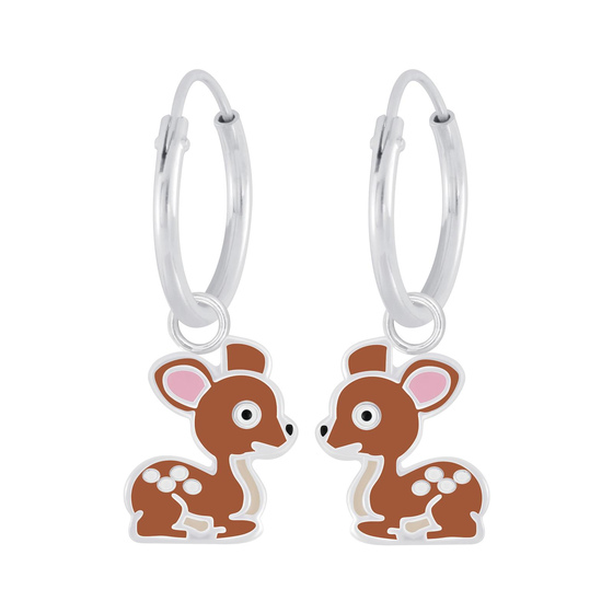 Hirsch Kinder Creolen 925 Silber